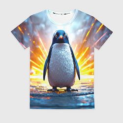 Футболка женская Эпичный пингвин, цвет: 3D-принт
