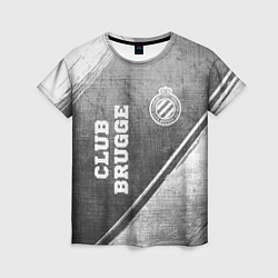 Футболка женская Club Brugge - grey gradient вертикально, цвет: 3D-принт