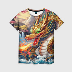 Женская футболка Dragon tattoo - irezumi