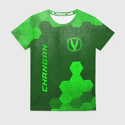 Футболка женская Changan - green gradient вертикально, цвет: 3D-принт
