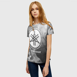 Футболка женская Yamaha - grey gradient, цвет: 3D-принт — фото 2