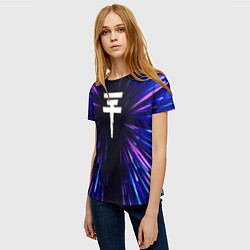 Футболка женская Tokio Hotel neon energy, цвет: 3D-принт — фото 2