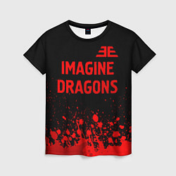 Футболка женская Imagine Dragons - red gradient посередине, цвет: 3D-принт