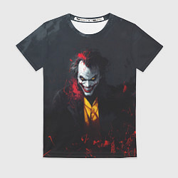 Футболка женская Джокер в красной краске, цвет: 3D-принт