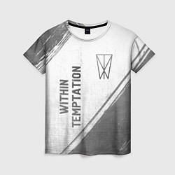 Футболка женская Within Temptation - white gradient вертикально, цвет: 3D-принт