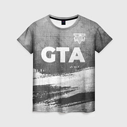 Футболка женская GTA - grey gradient посередине, цвет: 3D-принт