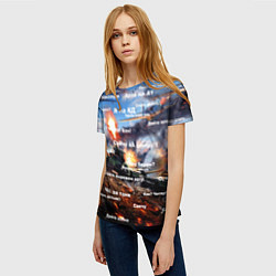 Футболка женская Сленг геймеров танкистов, цвет: 3D-принт — фото 2