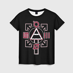 Футболка женская 30 Seconds to Mars - poster, цвет: 3D-принт