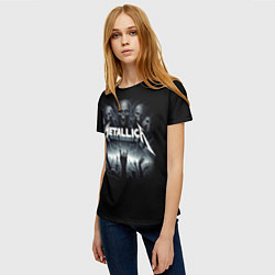 Футболка женская Metallica thrash metal - gesture, цвет: 3D-принт — фото 2