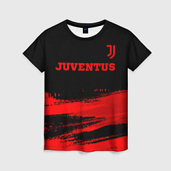 Футболка женская Juventus - red gradient посередине, цвет: 3D-принт