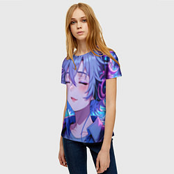 Футболка женская Влюбленный в музыку, цвет: 3D-принт — фото 2