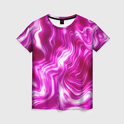 Женская футболка Завихрения - оттенки розового и белого