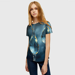 Футболка женская Люди в каплях, цвет: 3D-принт — фото 2