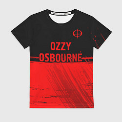 Футболка женская Ozzy Osbourne - red gradient посередине, цвет: 3D-принт
