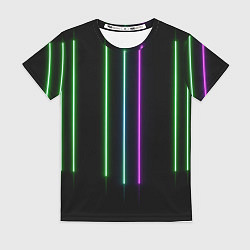 Женская футболка Neon stripes