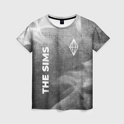 Футболка женская The Sims - grey gradient вертикально, цвет: 3D-принт