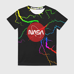 Женская футболка НАСА молнии градиент