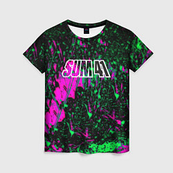 Женская футболка Sum 41 неоновые краски