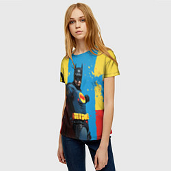 Футболка женская Бэтмен предупреждает, цвет: 3D-принт — фото 2