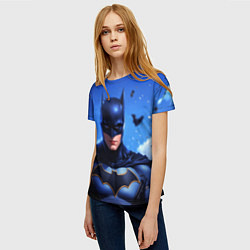 Футболка женская Бэтмен синее небо, цвет: 3D-принт — фото 2