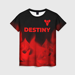 Футболка женская Destiny - red gradient посередине, цвет: 3D-принт