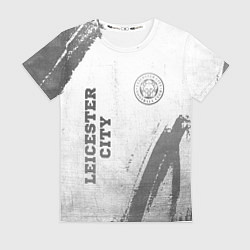 Женская футболка Leicester City - white gradient вертикально