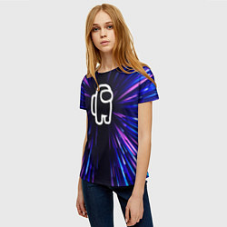 Футболка женская Among Us neon energy, цвет: 3D-принт — фото 2