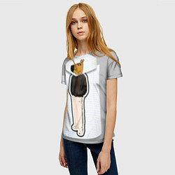 Футболка женская Чиловый парень - свидетель мем, цвет: 3D-принт — фото 2