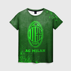Футболка женская AC Milan - green gradient, цвет: 3D-принт