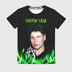 Футболка женская Сектор газа зеленый огонь, цвет: 3D-принт