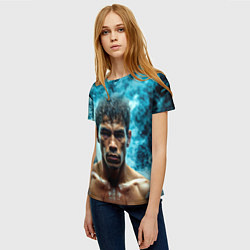 Футболка женская Артуро Гатти в дыму, цвет: 3D-принт — фото 2