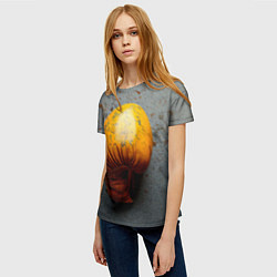 Футболка женская Желтая боксерская перчатка, цвет: 3D-принт — фото 2