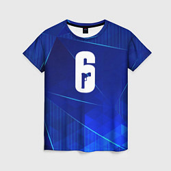 Футболка женская Rainbow Six blue poly, цвет: 3D-принт