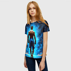 Футболка женская Кикбоксер в огне, цвет: 3D-принт — фото 2