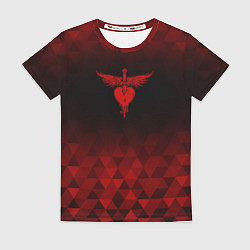 Футболка женская Bon Jovi red poly, цвет: 3D-принт