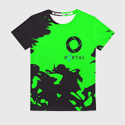 Женская футболка Portal черный дым