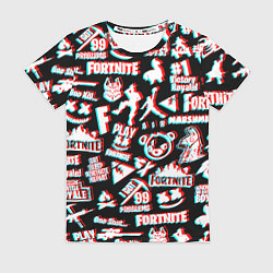 Футболка женская Fortnite glitch game, цвет: 3D-принт