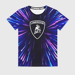 Футболка женская Lamborghini neon energy, цвет: 3D-принт