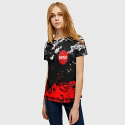 Футболка женская Nasa краски, цвет: 3D-принт — фото 2