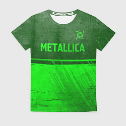 Футболка женская Metallica - green gradient посередине, цвет: 3D-принт