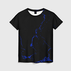 Футболка женская Color black blue, цвет: 3D-принт
