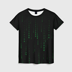 Футболка женская Color black green, цвет: 3D-принт