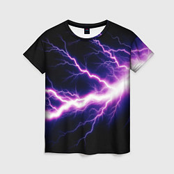 Женская футболка Lightning purple