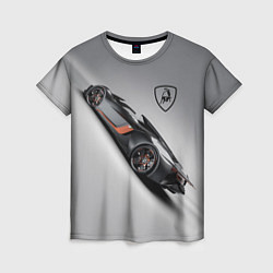 Футболка женская Lamborghini - racing car, цвет: 3D-принт