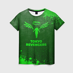 Женская футболка Tokyo Revengers - green gradient