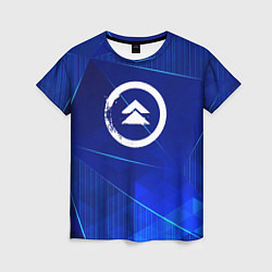 Футболка женская Ghost of Tsushima blue poly, цвет: 3D-принт