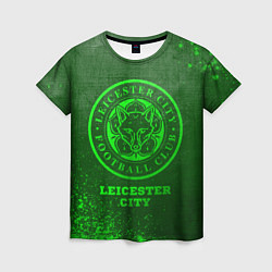 Футболка женская Leicester City - green gradient, цвет: 3D-принт