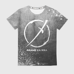 Женская футболка Akame ga Kill - grey gradient