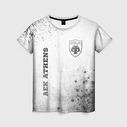 Футболка женская AEK Athens - white gradient вертикально, цвет: 3D-принт