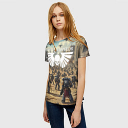 Футболка женская Warhammer 40k поле боя, цвет: 3D-принт — фото 2